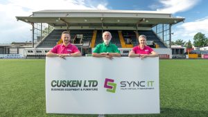 Left to Right - Joe Molloy, Managing Director, Sync IT, Paddy McCusker, Managing Director, Cusken and Allison Cooney, Technical Account Director, Sync IT. 